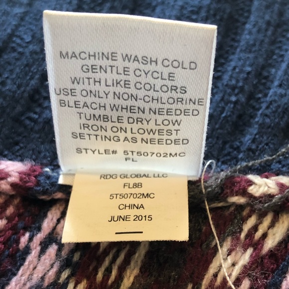 Freshman Forever Blue & Pink Sweater Poncho - Picture 4 of 7